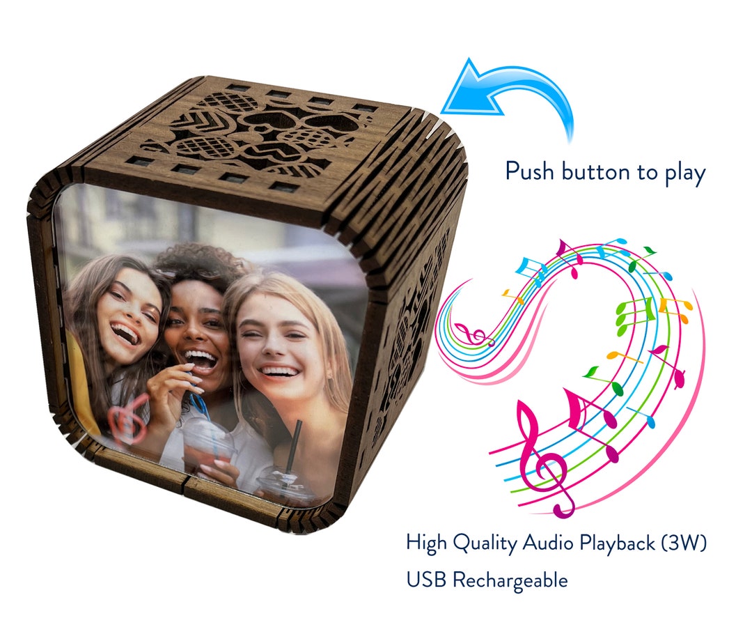 Personalised Group Gift | Photo Cube With Audio Playback (for ...