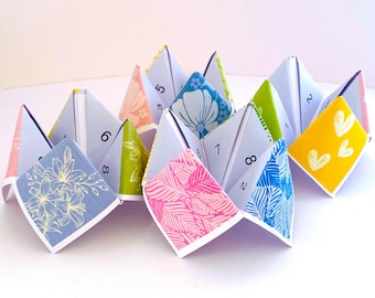 Printable Cootie Catcher Game: Family Life Story Activity (A4 Digital Download)