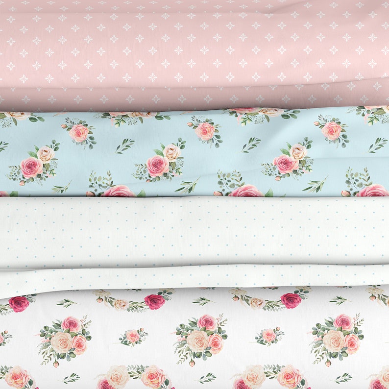 Digital Paper Floral Shabby Chic With Seamless Patterns, Roses Patterns ...