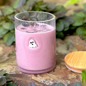 Ghost black obsidian candle