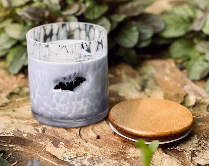 Bat obsidian candle