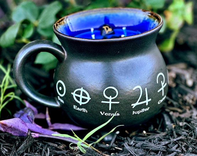Rune stone candle
