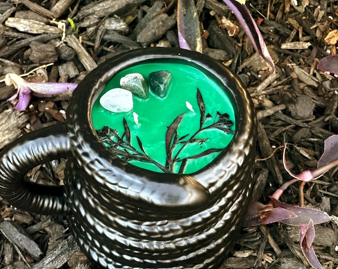 Spellbinding serpent candle mug