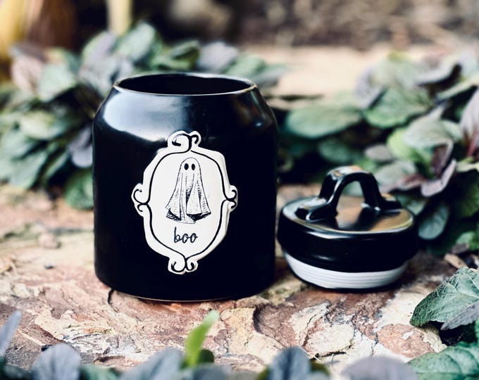 Ghost candle jar