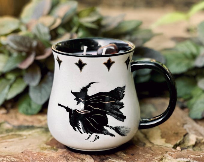 Protection witch candle mug