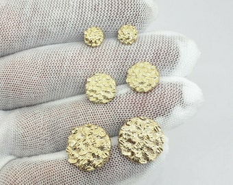 10 karat gold nugget earrings