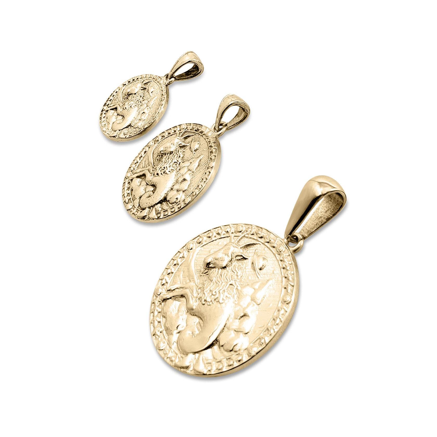 Pendentif Capricorne En Or 18k – 3,39 Grammes – Occasion Remis à Neuf – Bijou Zodiac