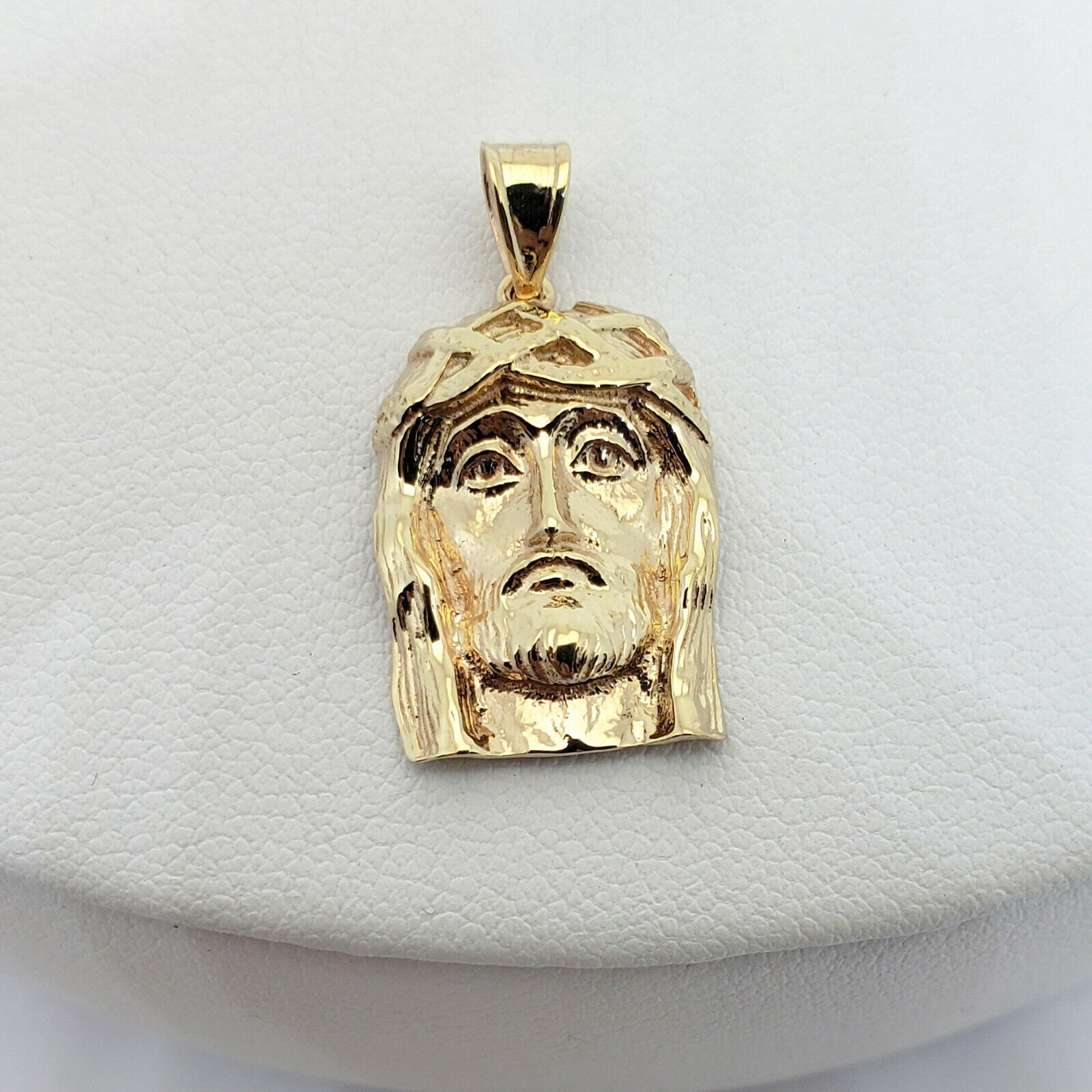 Solid 18K Yellow Gold Small Jesus Piece Gold Jesus Pendant Etsy