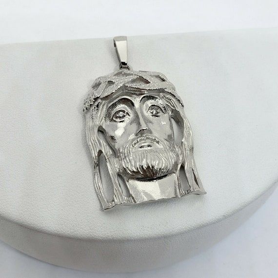 Solid 18K White Gold Heavy Large 