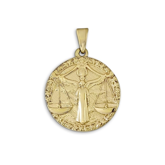 10k gold libra pendant discount
