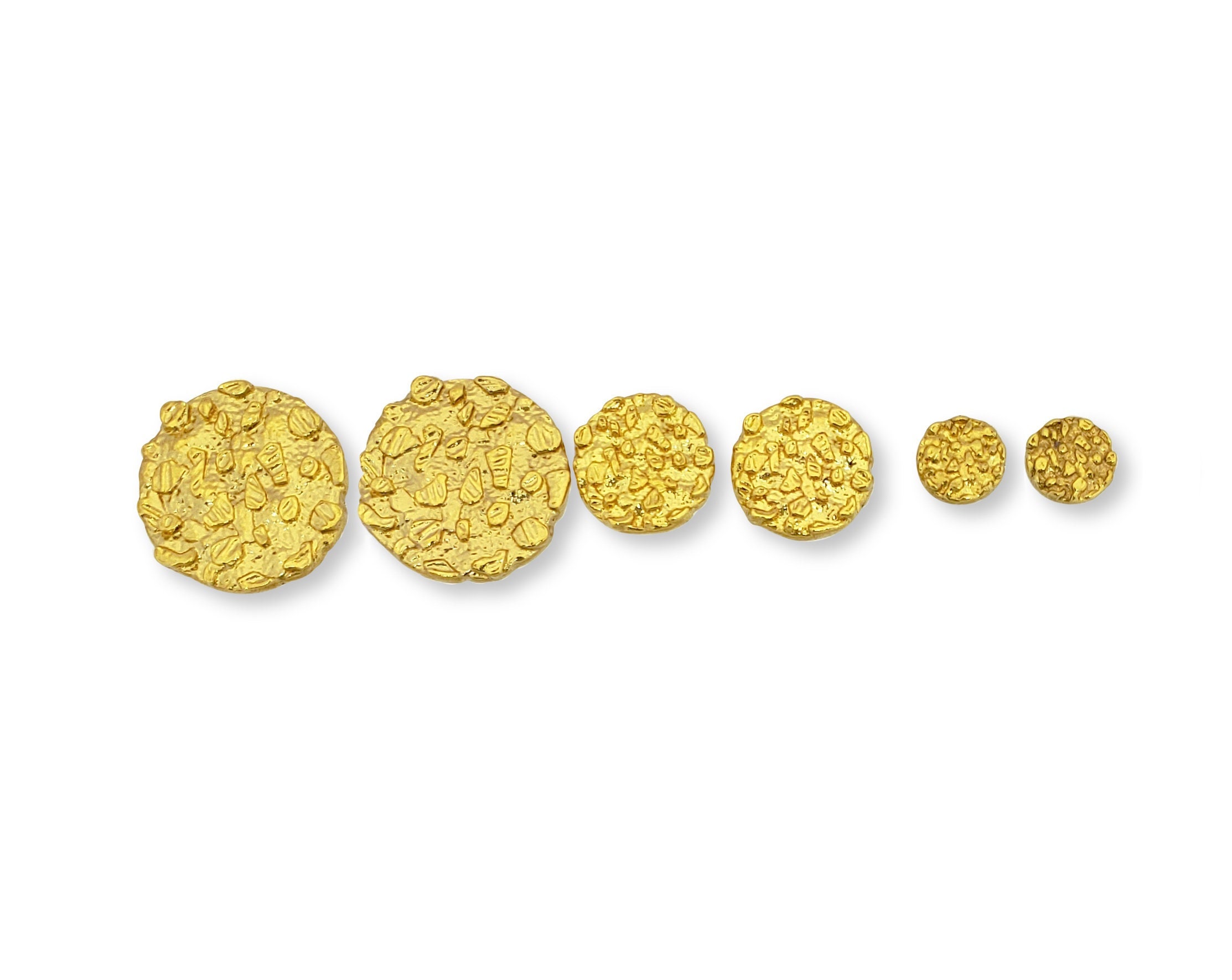 24 karat gold nugget earrings deals