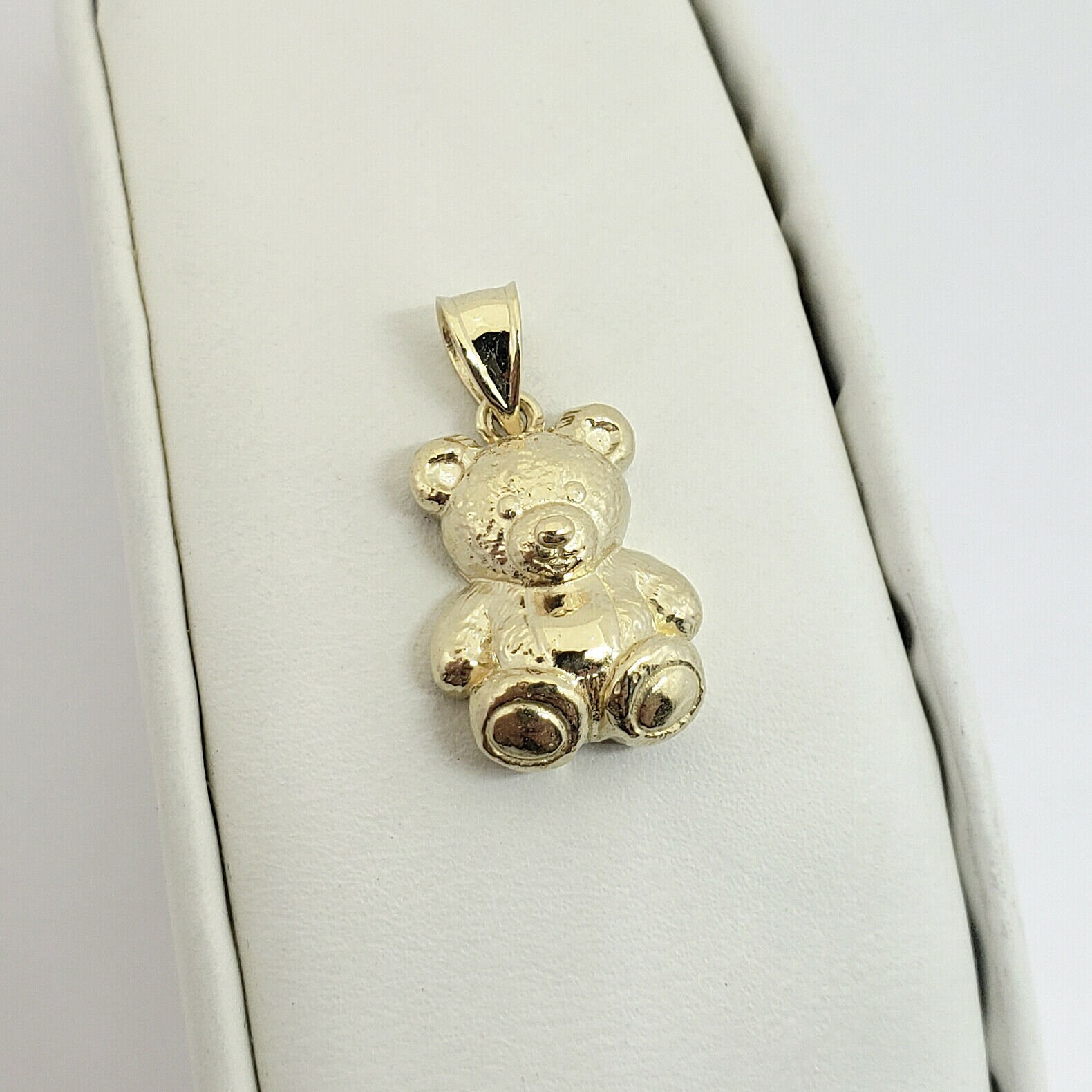 Solid 10K Yellow Gold Teddy Bear 