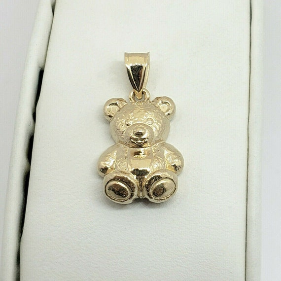 Solid 18K Yellow Gold Teddy Bear 