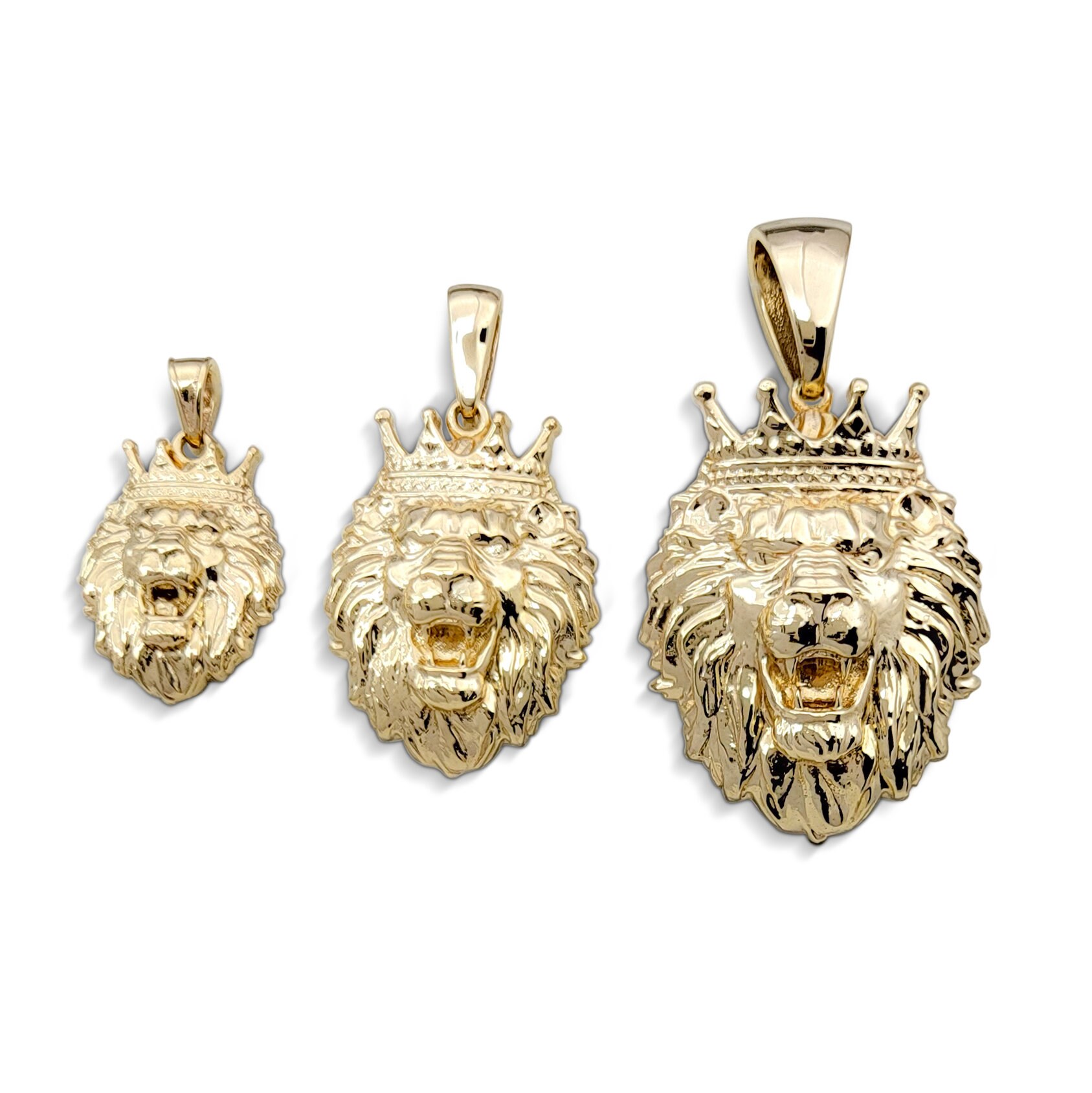 10k gold lion pendant discount