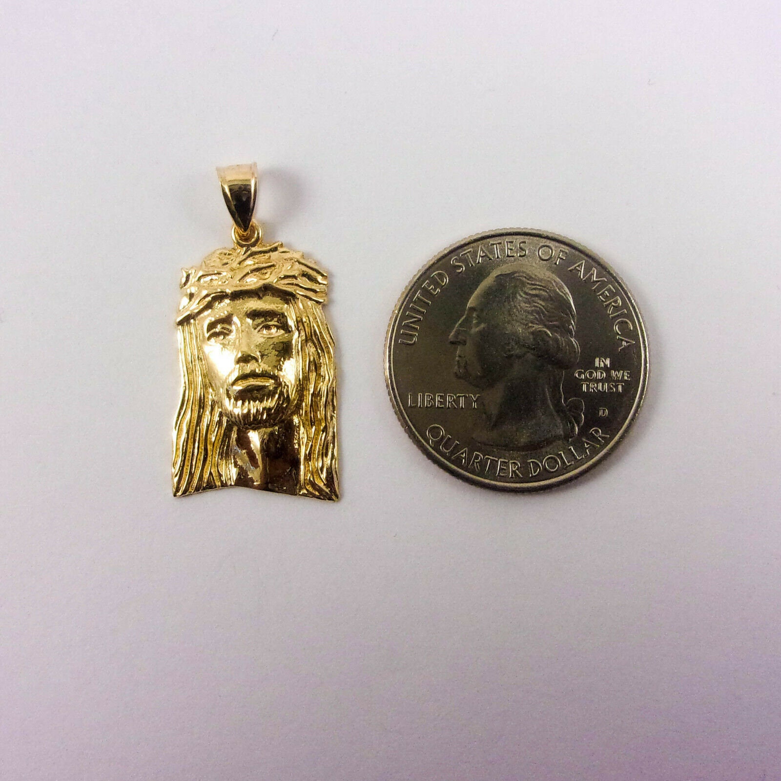 Solid 14K Yellow Gold Jesus Piece Gold Jesus Pendant 3.3g 1 Etsy