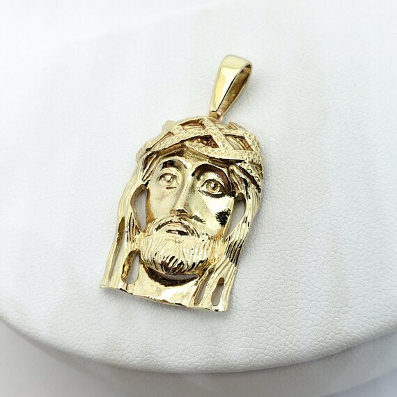 Solid 14K Yellow Gold Jesus Piece Gold 