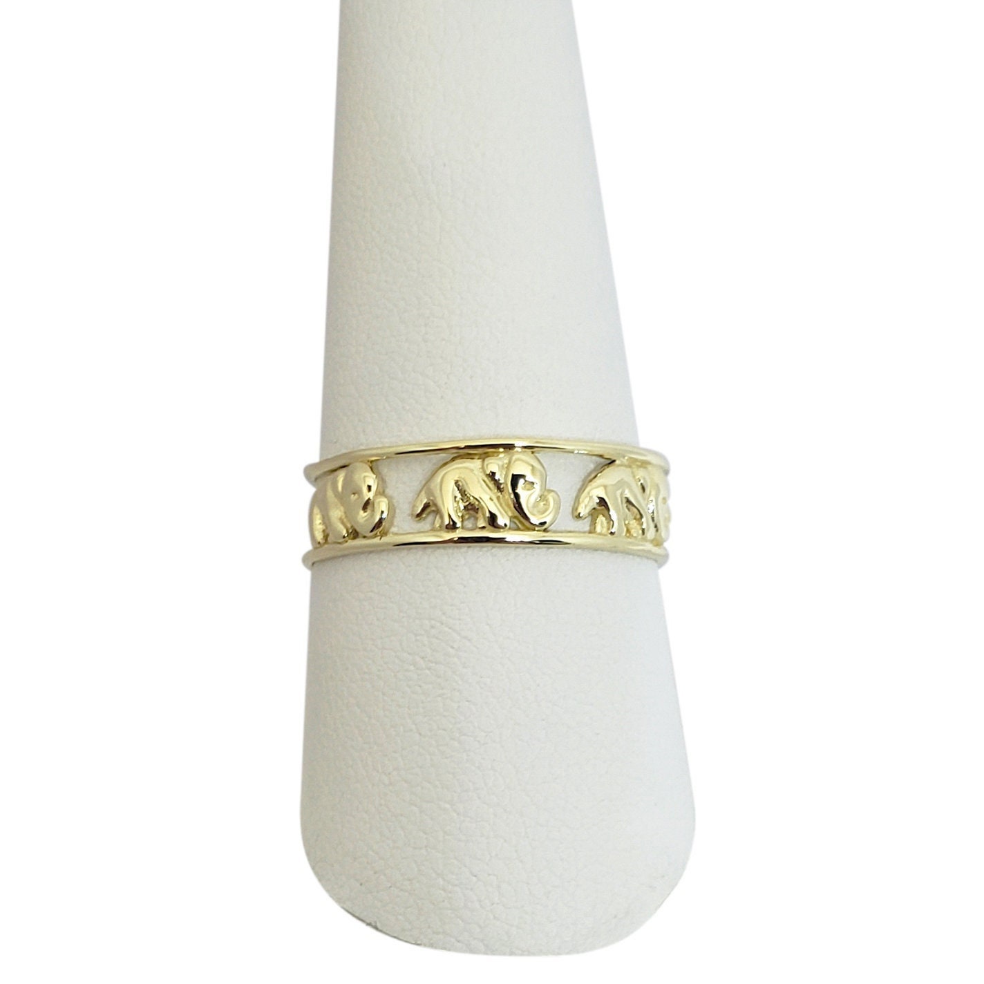 14K Ladies Elephant Filigree Two-Tone Gold Ring – Mayas Gold