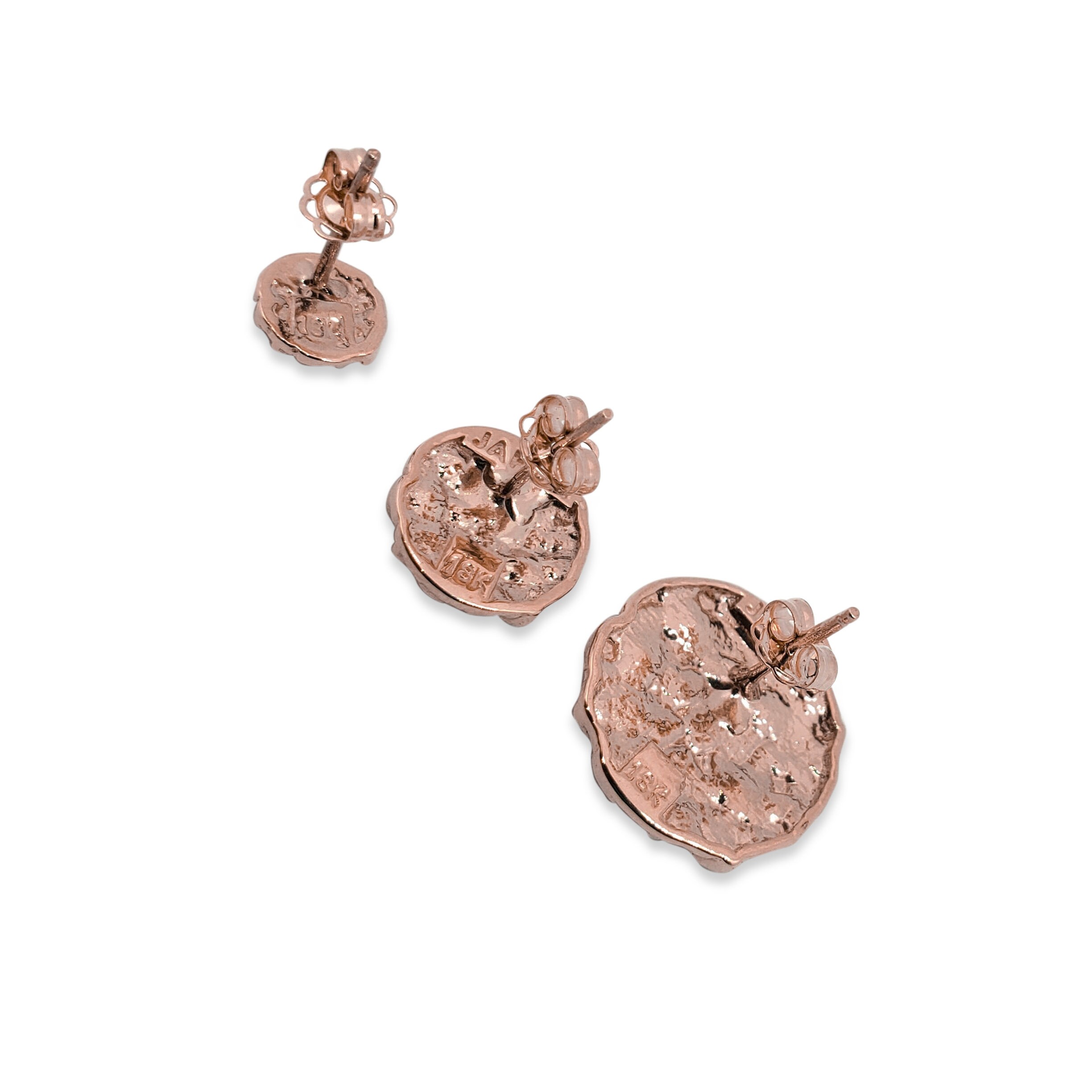 Rose gold 2024 nugget earrings