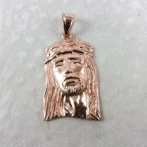 Solid 10K Rose Gold Jesus Piece Gold 