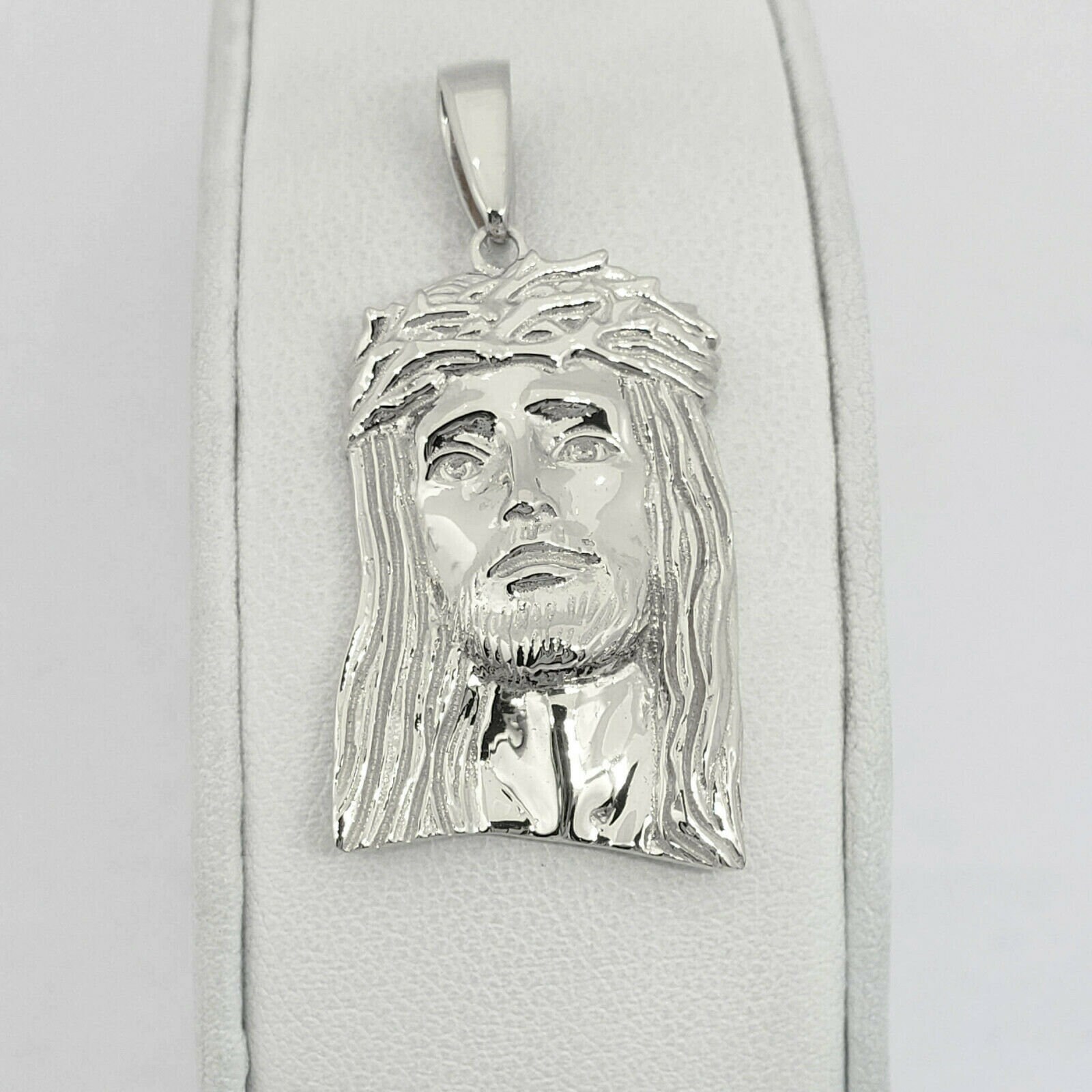 Solid 18K White Gold Jesus Piece Gold 