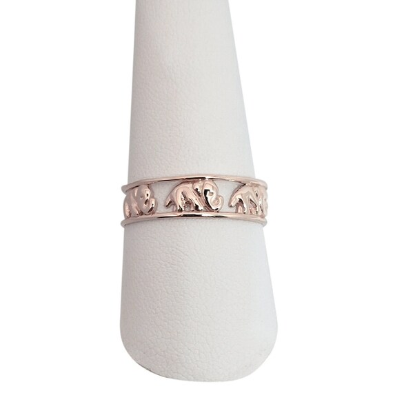 Rose gold elephant ring deals