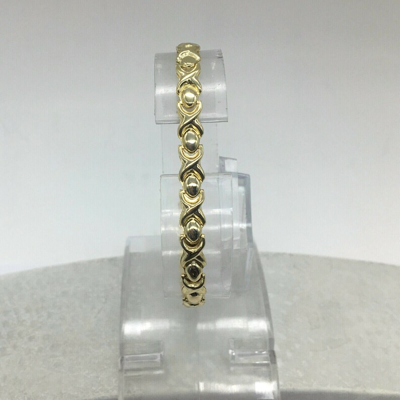 14K Yellow Gold XO Bracelet 6.75 5.7mm 6.2 grams Etsy