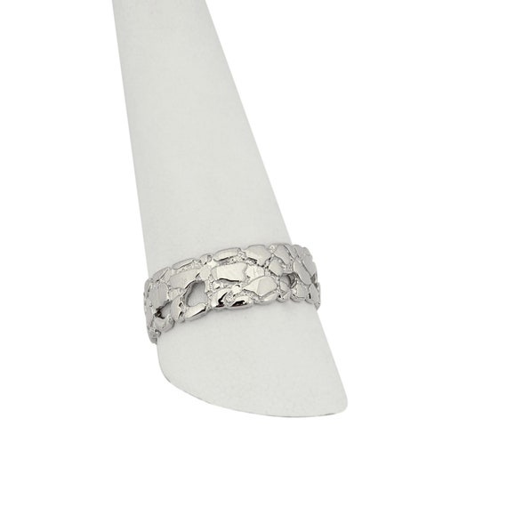White gold nugget best sale ring