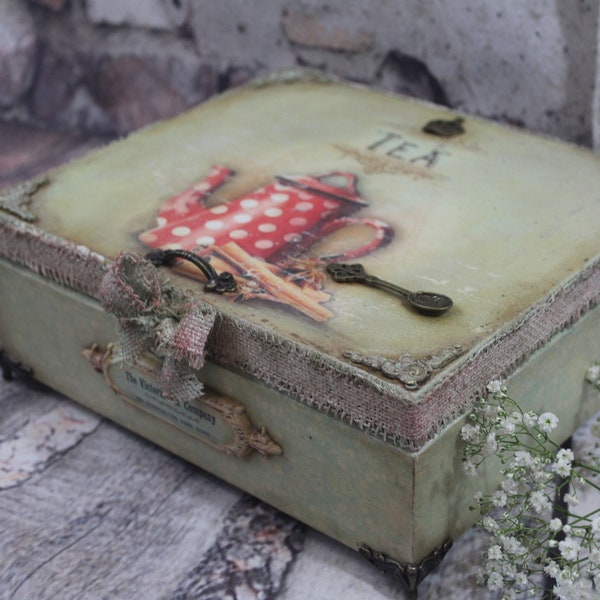 Tea Storage Box Etsy UK