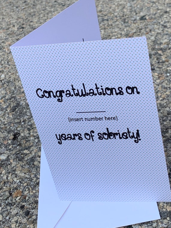 Personalized Sobriety Card Sobriety Anniversary Sober Birthday Card