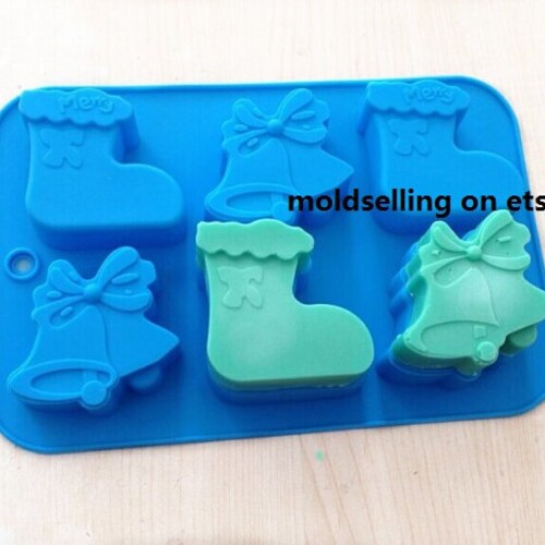Christmas socks Cake Mold Soap Mold Silicone Mold Biscuit Mold Baking Tool Fondant Mold Resin Fimo Mold Jelly Mold
