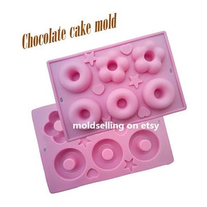 6-Donut Cake Mold Soap Mold Silicone Mold Soap Mould Biscuit Mold Baking Tool fondant cake Mold DIY Bakeware Jelly mold pudding mold
