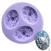 3-cavity Flower Floral Resin Mold Fondant Mold Flexible Silicone Mould  Resin mold Polymer Clay mold F0197 