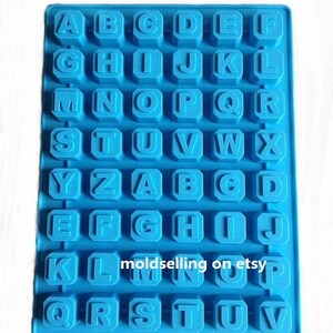48-Alphabet Letter hocolate Cake Mold Soap Mold Silicone Mold/Mould Biscuit Mold Baking Tool Fondant Mold Resin Fimo Mold Jelly Mold