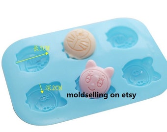 Dora A Dream Cat Cake Mold Mooncake Mold Soap Mold Silicone Mold Soap Mould Biscuit Mold Baking Tool