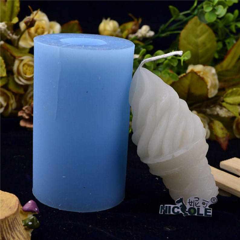 3D Ice Cream Candle Mold Rose Soap Mold Silicone Mold Soap Etsy