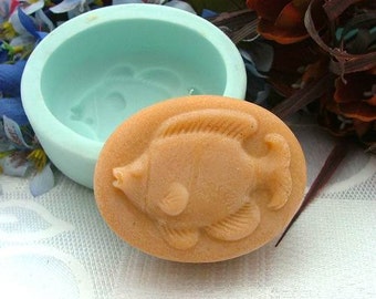 Fish Oval Soap Mold Silicone Mold Soap Mould Resin Mold Crafts Candle Mold R0250