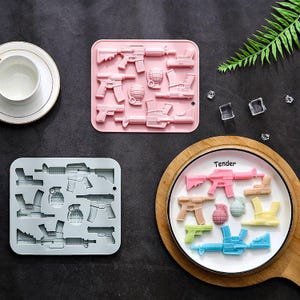 Gun Atom Bomb Ice Mold  Ice Tray Flexible Silicone Mold DIY Mold  Jewelry Mold Icing Mold Polymer Clay Resin Mold