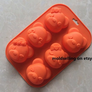 Winnie The Pooh  Chocolate Mold Soap Cake Mold Silicone Epoxy mold Ice Tray Biscuit Baking Tool DIY Bakeware Polymer Clay Resin Fimo