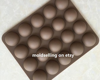 20-Semicircle Ball Chocolate Mold Soap Cake Mold Silicone Epoxy mold Ice Tray Biscuit Baking Tool DIY Bakeware Polymer Clay Resin Fimo