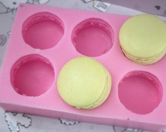 6-Cavity Macaron Soap Mold Silicone Mold Soap Mould Crafts Candle Mold