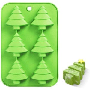 6-Christmas Tree Chocolate Cake Mold Soap Mold Silicone Mold Biscuit Mold Baking Tool Fondant Mold Resin Fimo Mold Jelly Mold