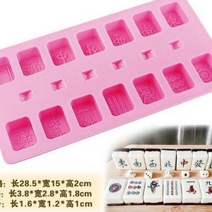 Mahjong Oblong Chocolate Mold Cake Mold Soap Mold Silicone Mold Soap Mould Biscuit Mold Baking Tool