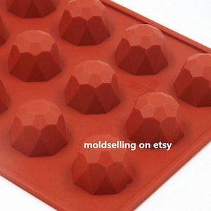 18 Diamond  Chocolate Mold Soap Cake Mold Silicone Epoxy mold Ice Tray Biscuit Baking Tool DIY Bakeware Polymer Clay