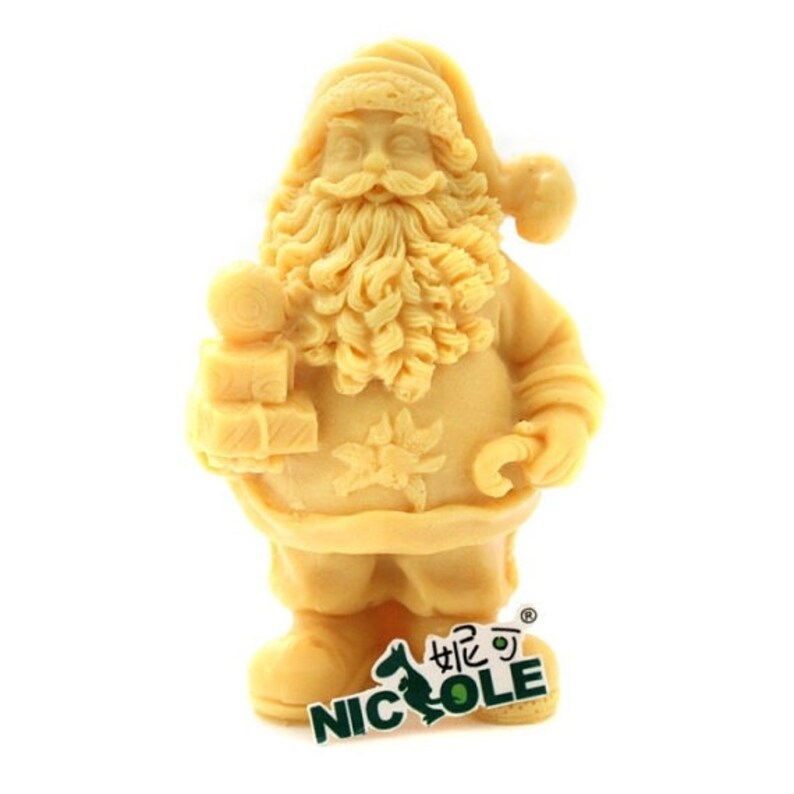 Christmas Santa Claus 3D Soap Mold Flexible Silicone Mold Etsy