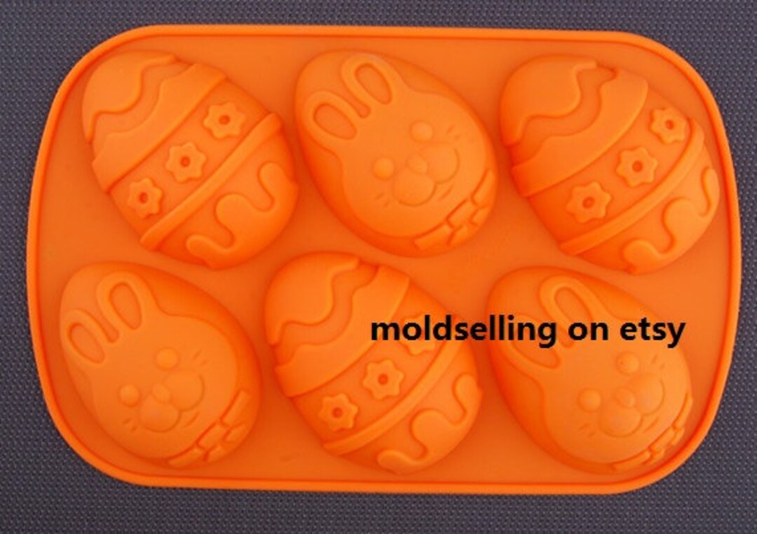 Easter Eggs Bunny Rabbit Cake Mold Soap Mold Silicone Mold Soap Mould Biscuit Mold Polymer Clay