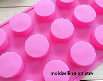 15-Round Cylinder Chocolate Mold Cake Mold Soap Mold Silicone Mold Soap Mould Biscuit Mold Baking Tool