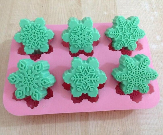 Snowflake Cake Mold Soap Mold Silicone Mold Soap Mould Biscuit Mold
