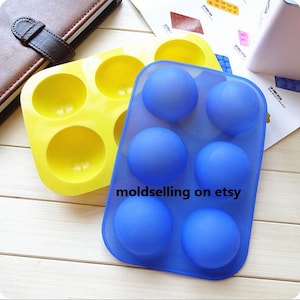 6-S Half Ball sphere mold hot chocolate bombs Mold Cake Mold Soap Mold Silicone Mould Biscuit Baking Tool Jelly Mold Chocolate Pudding Mold