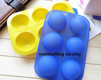 6-S Half Ball sphere mold hot chocolate bombs Mold Cake Mold Soap Mold Silicone Mould Biscuit Baking Tool Jelly Mold Chocolate Pudding Mold