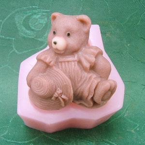 Bear Soap Mold Flexible Silicone Mold Candy Chocolate Mold Polymer Clay Mold Resin Mold Baking Tools H0017